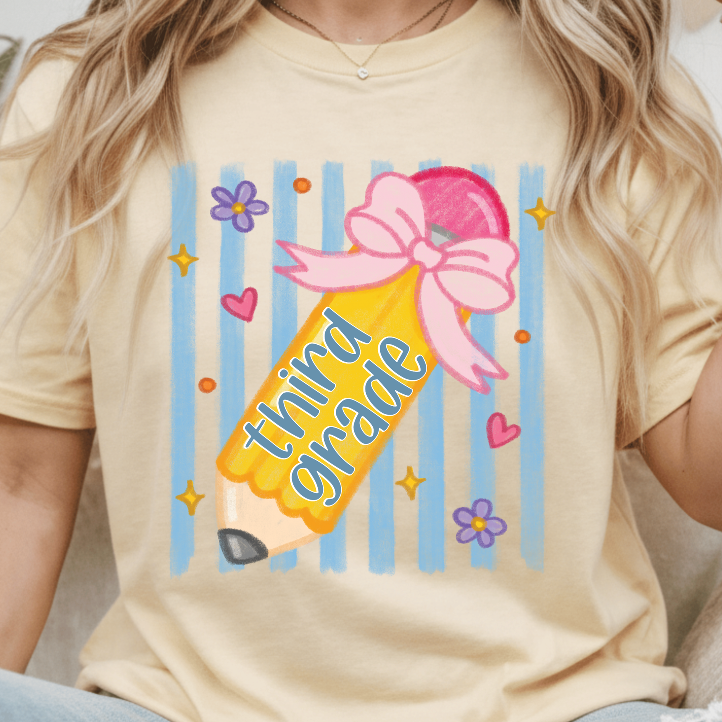 Cute Pencil Bow (Grade) Transfer