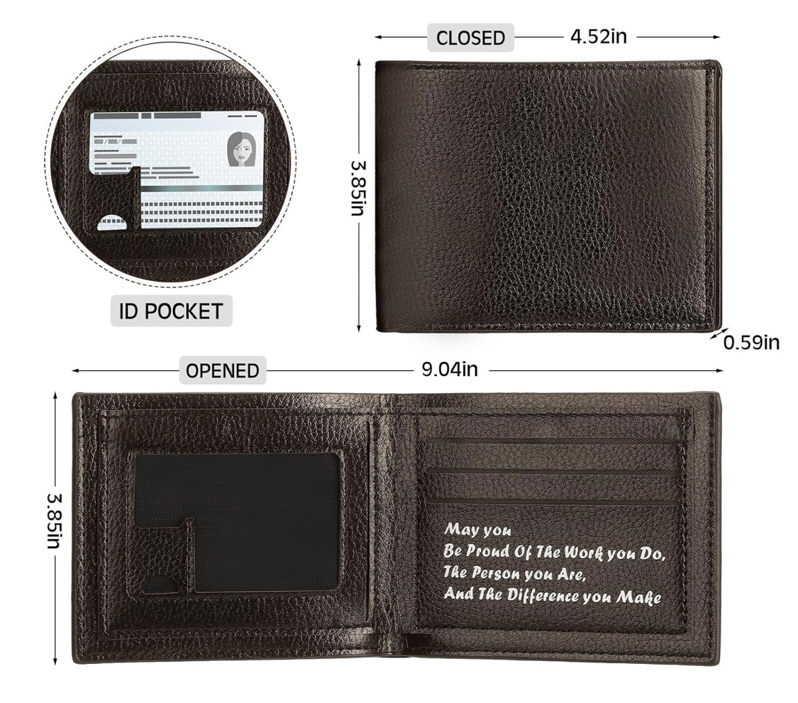 Engraved baseball stitch wallet