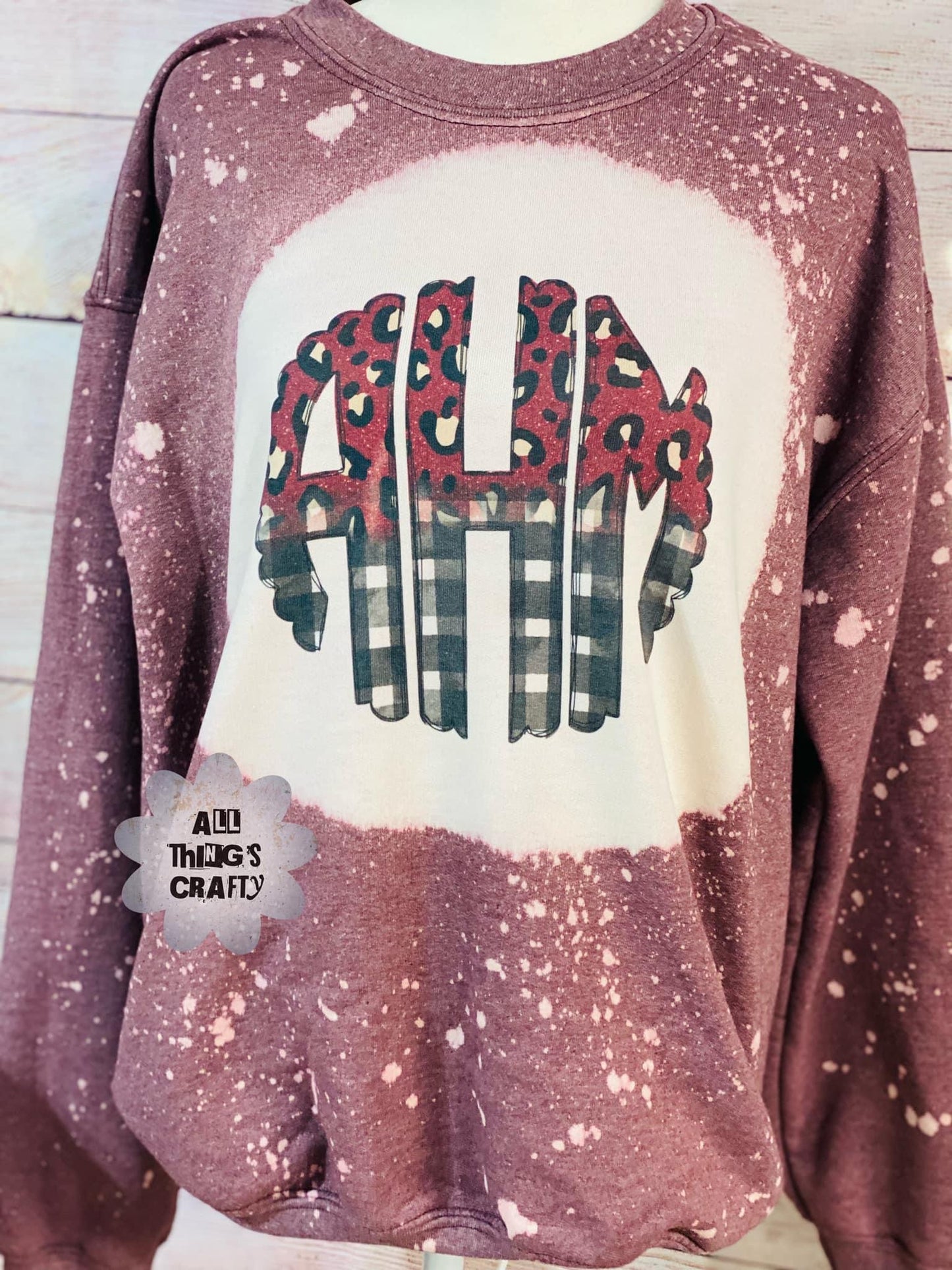Scalloped initial sweatshirt