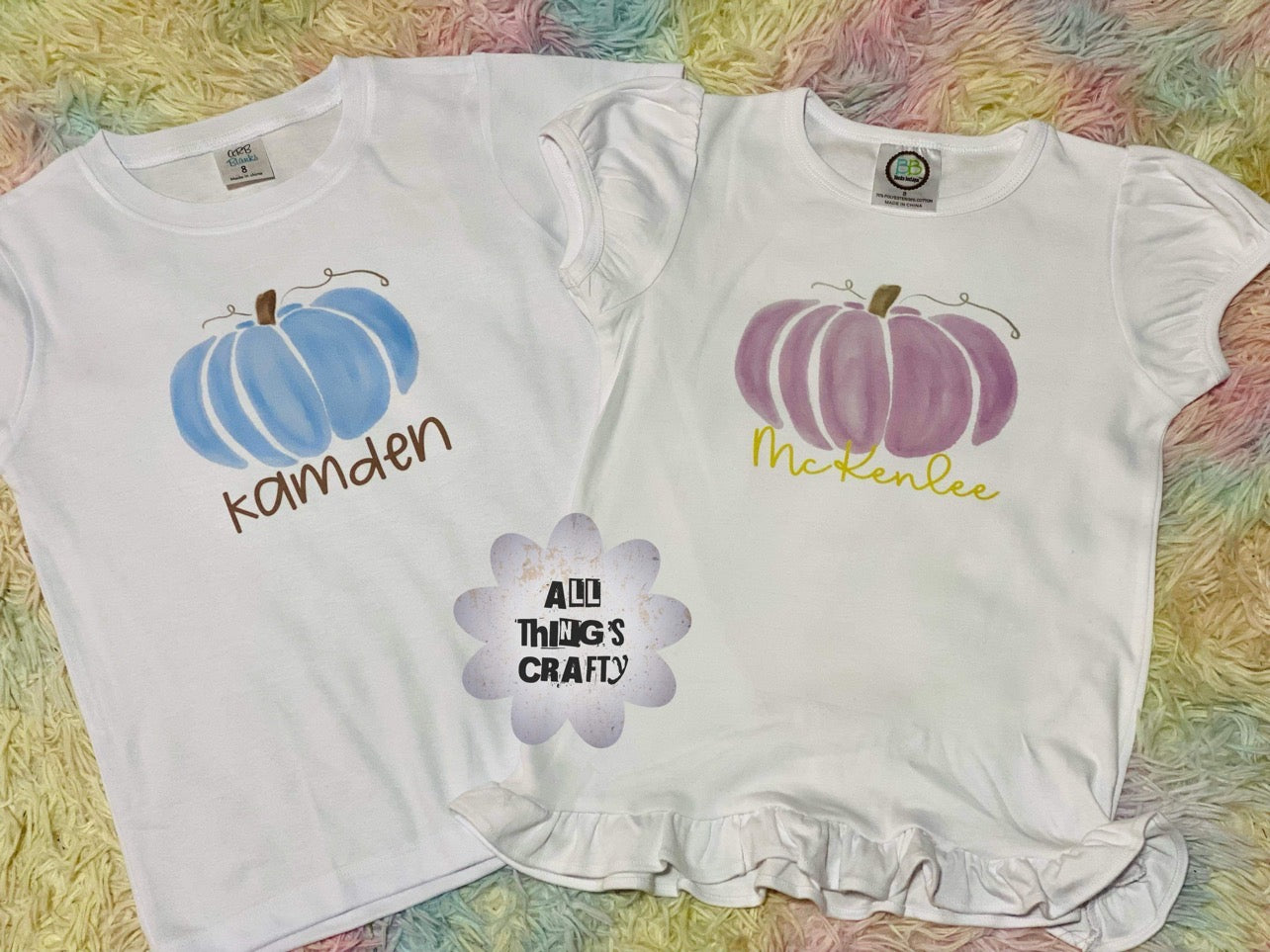 Water color pumpkin tee