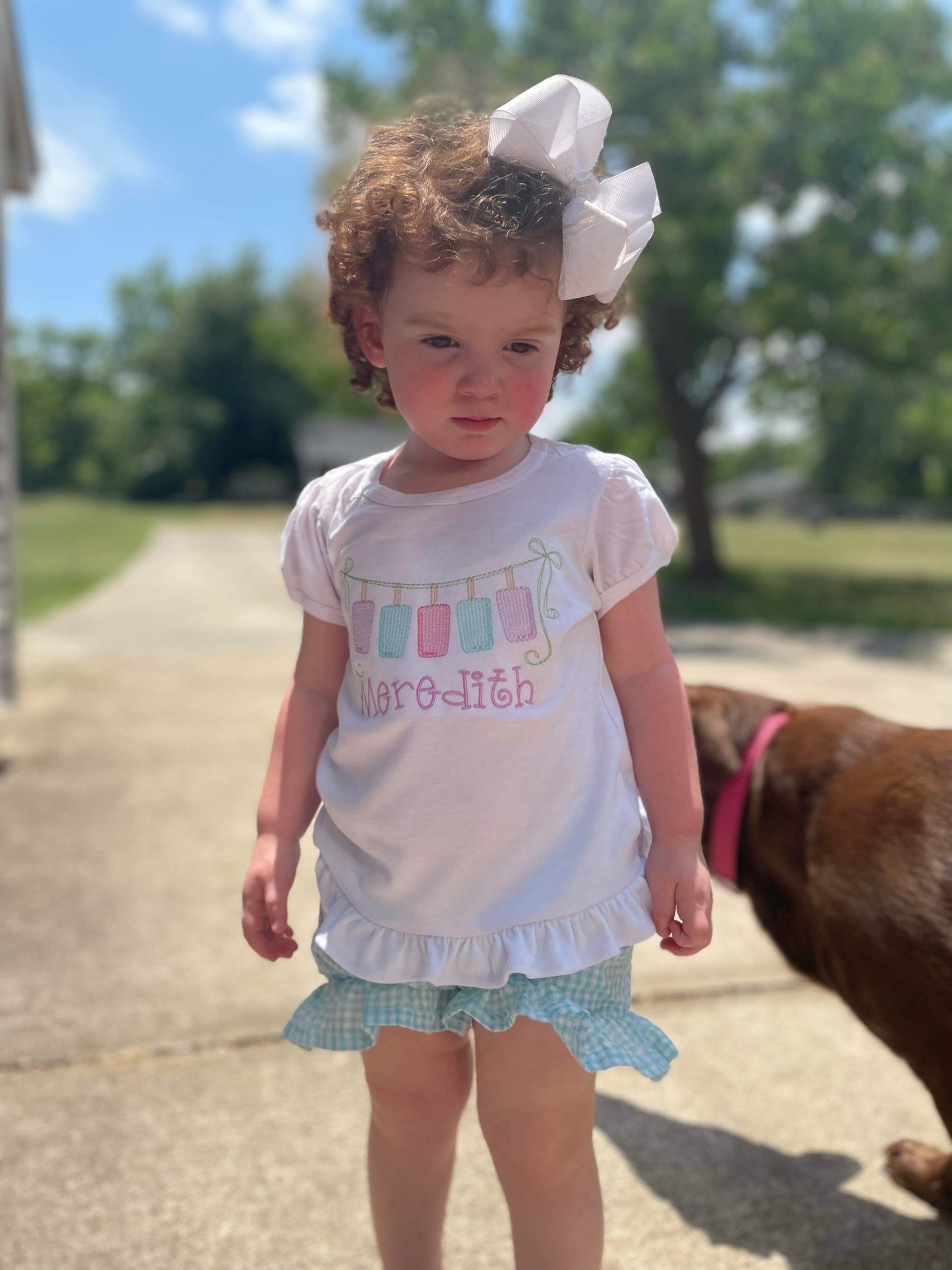 Popsicle embroidered tee