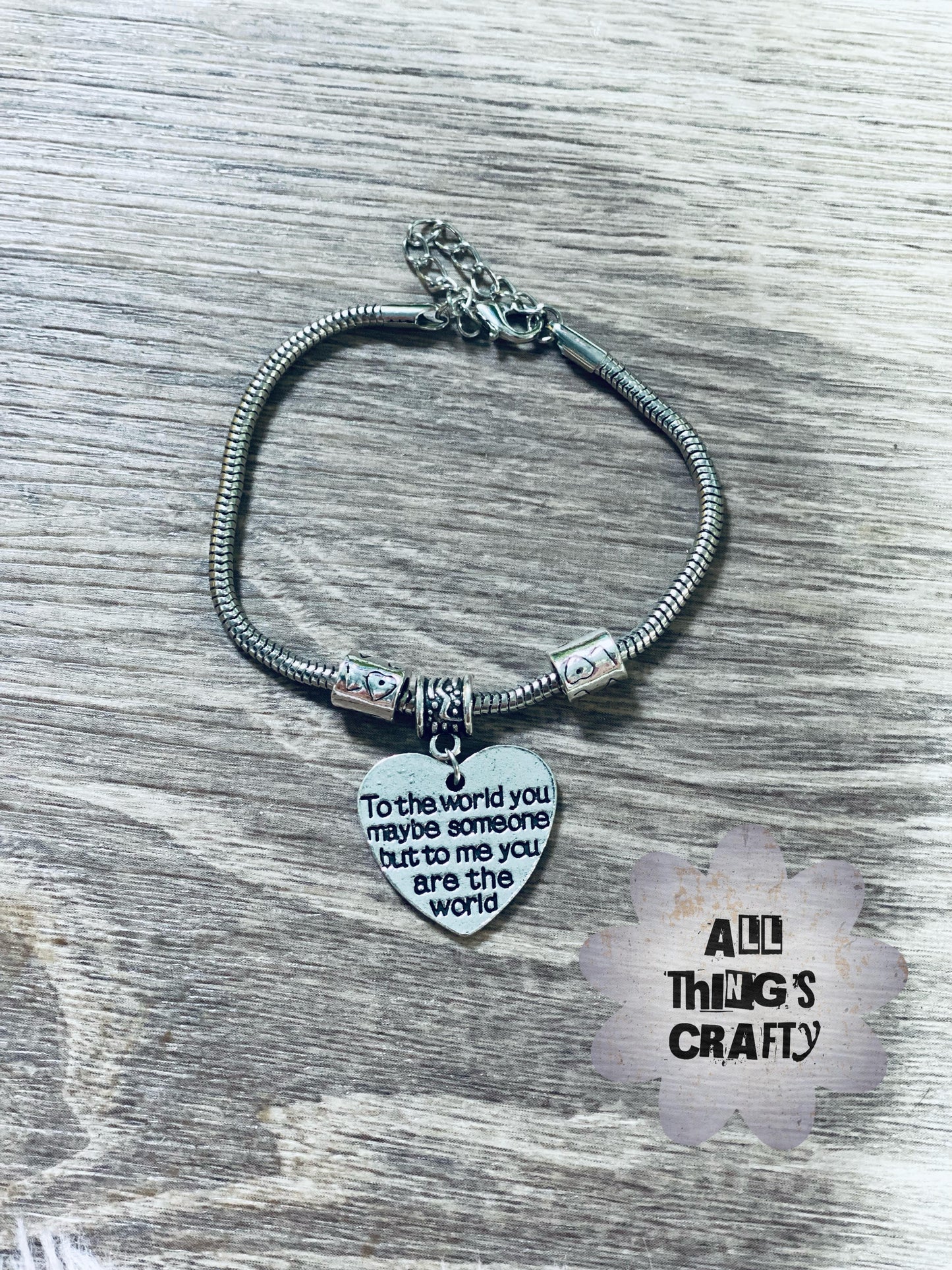 To The World Heart Bracelet