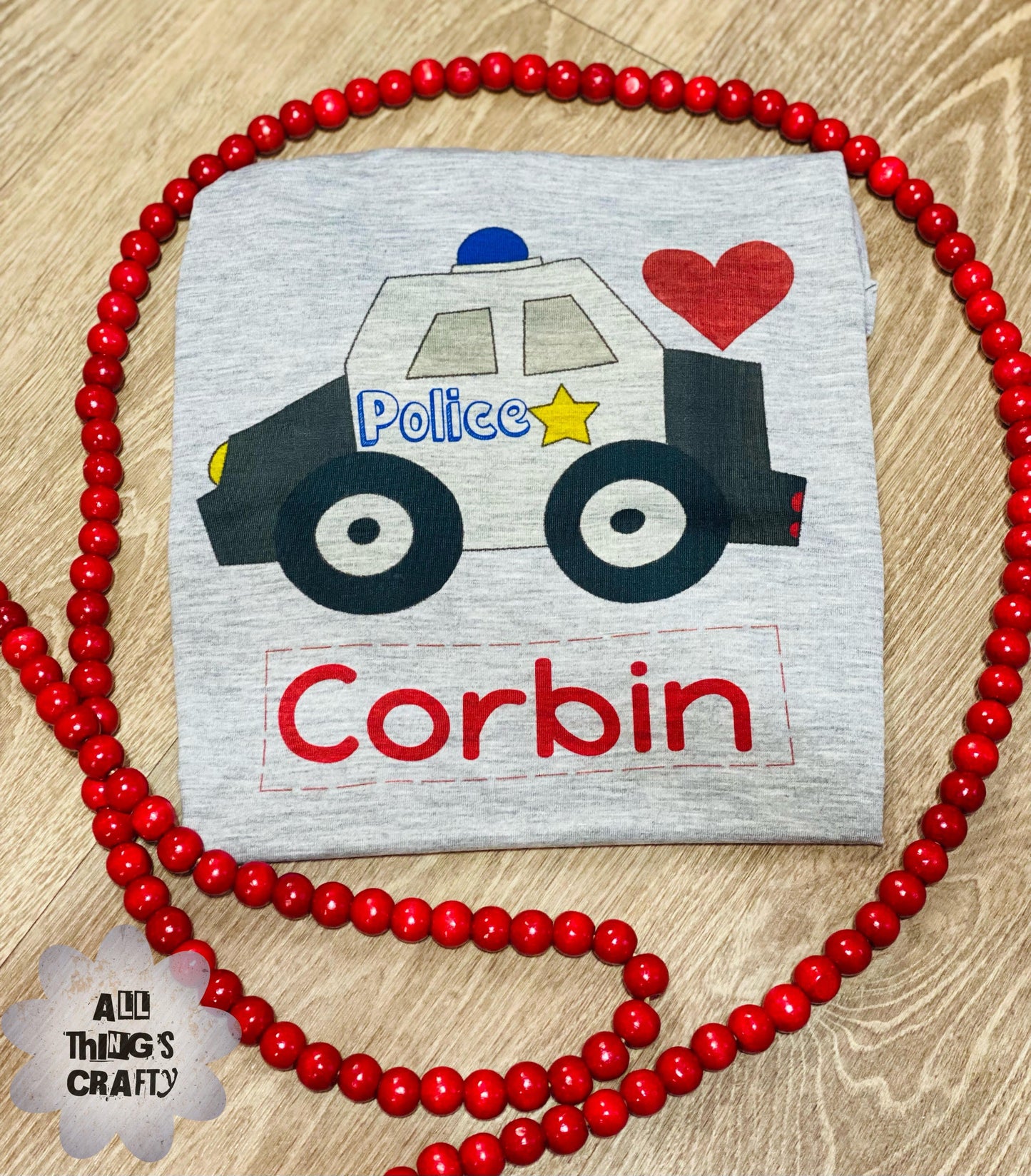 Police Valentines Kids Shirt