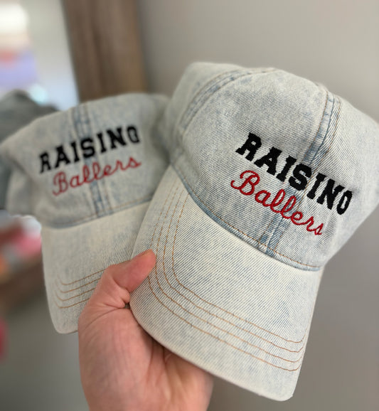 Raising Ballers Washed Denim Hat