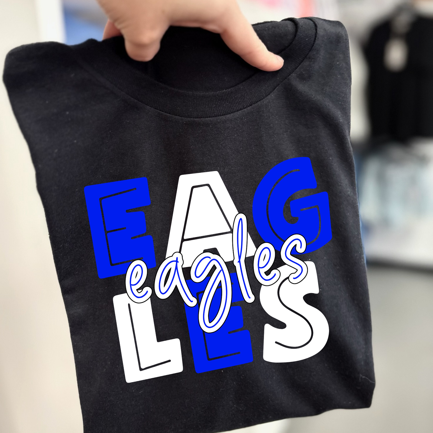 Block Letter Eagles Transfer