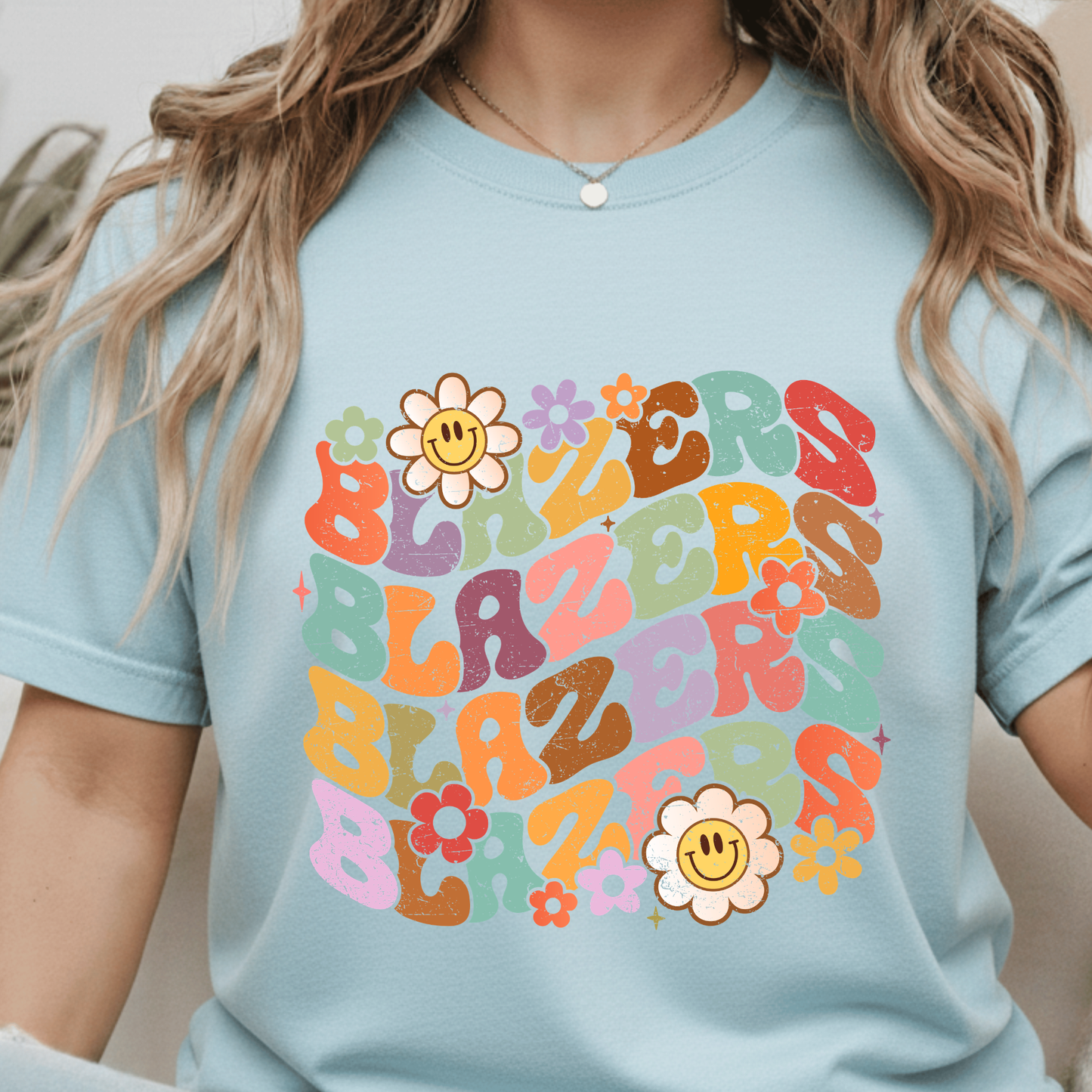 Blazers flower transfer
