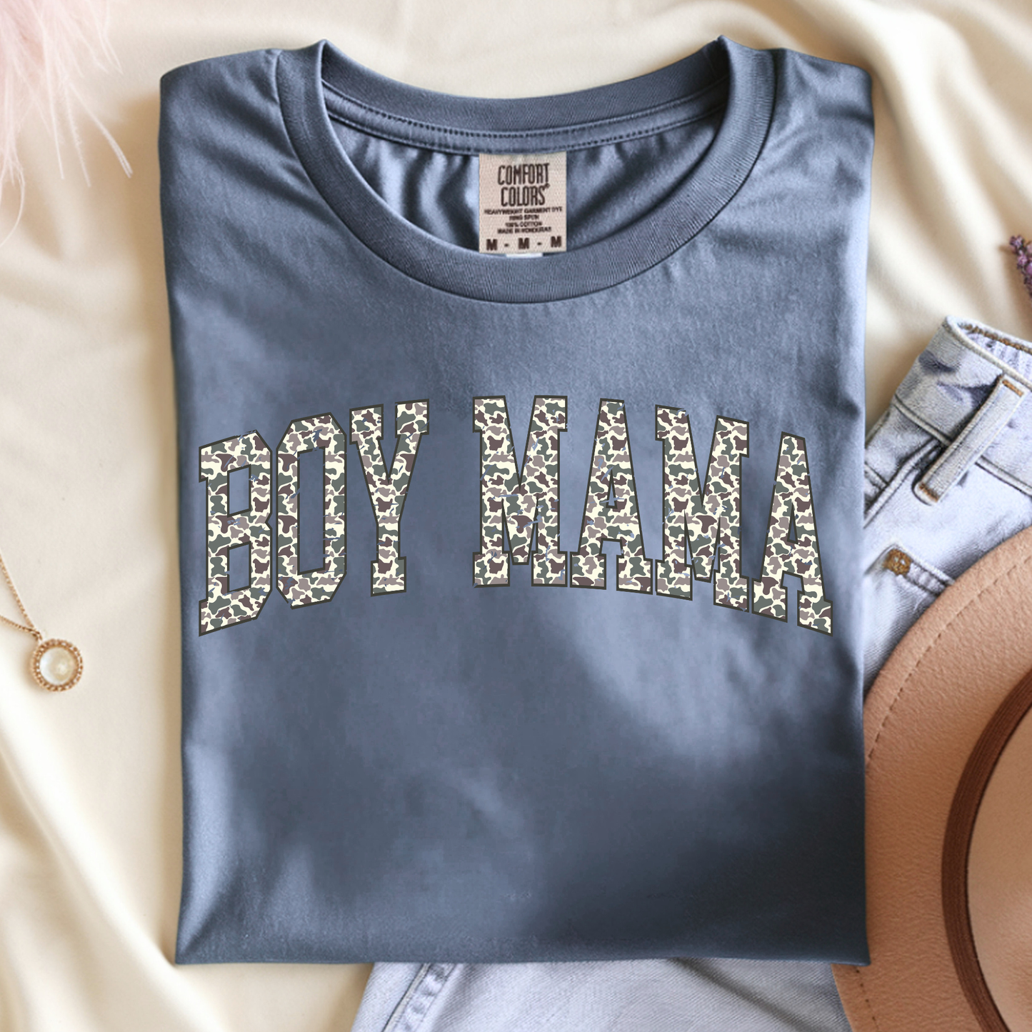 Camo Boy Mama Transfer
