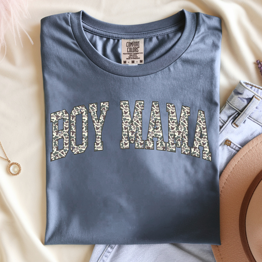 Camo Boy Mama Transfer
