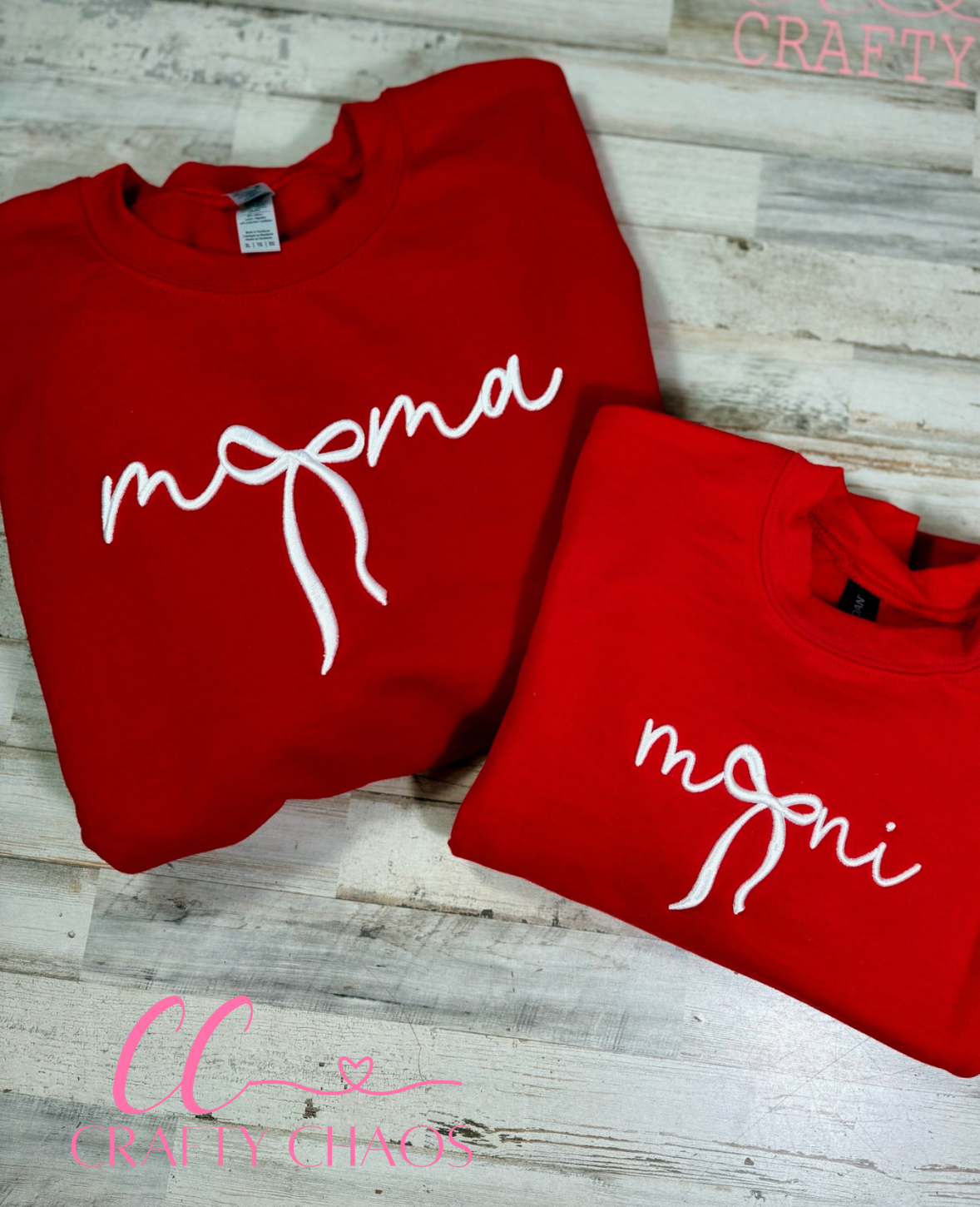 Mini puff embroidery sweatshirt