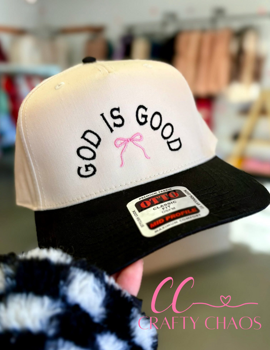 God is Good embroidered hat