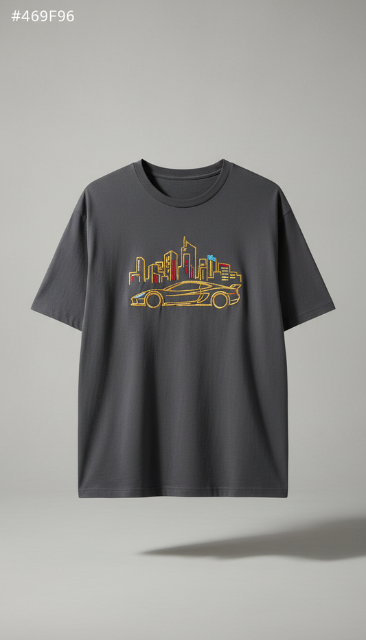 Street Gold Skyline embroidered tee
