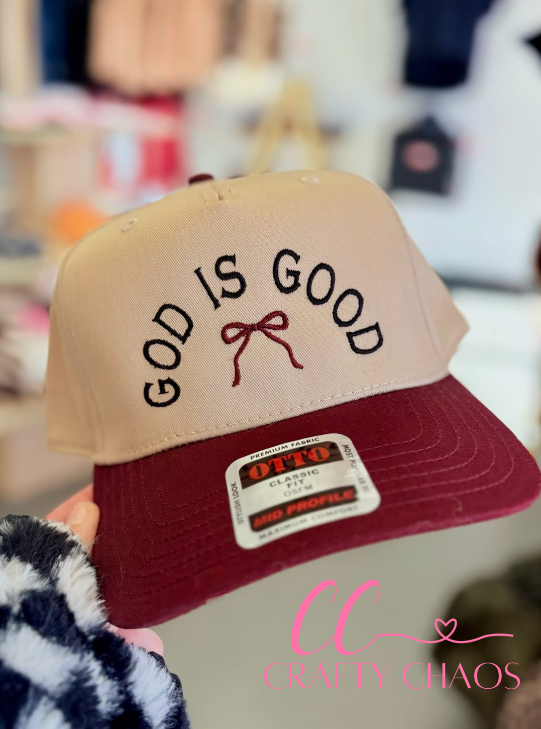 God is Good embroidered hat