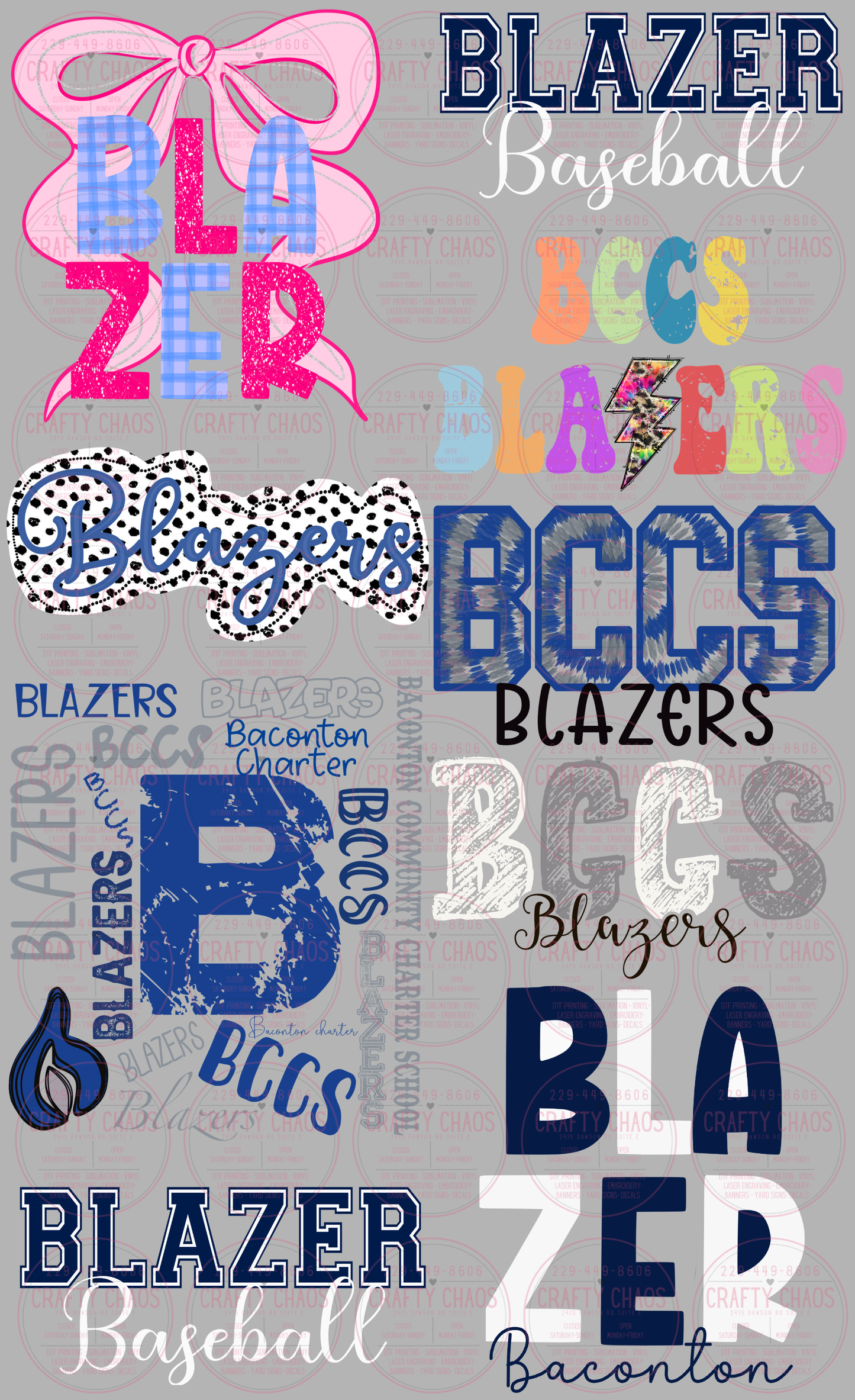 Spirit wear premade gang sheets