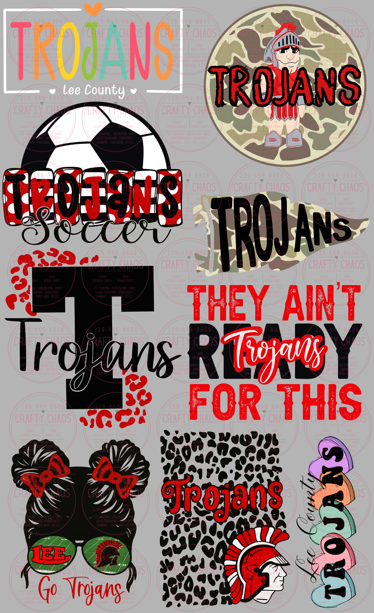Spirit wear premade gang sheets