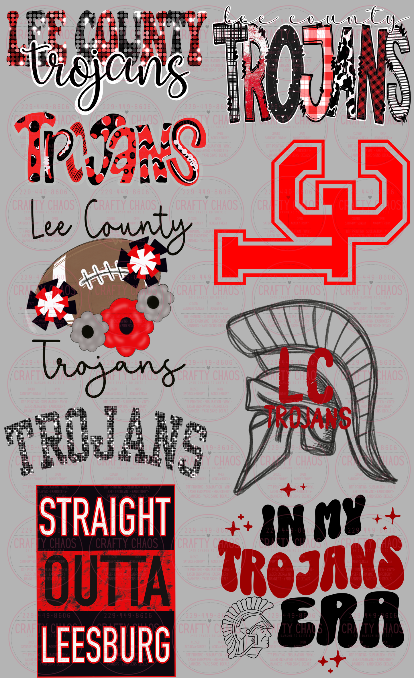 Spirit wear premade gang sheets