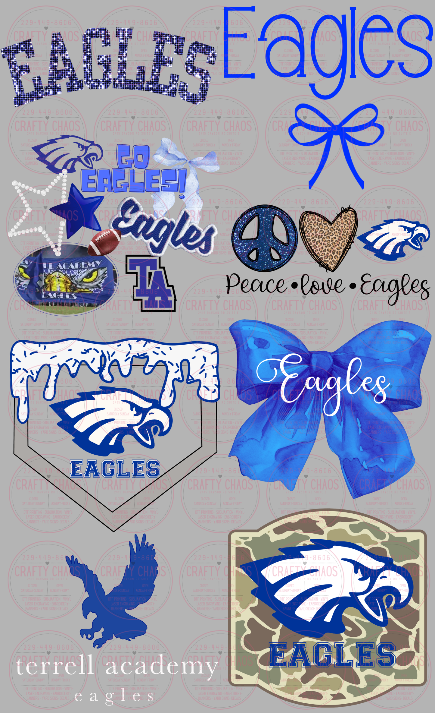 Spirit wear premade gang sheets