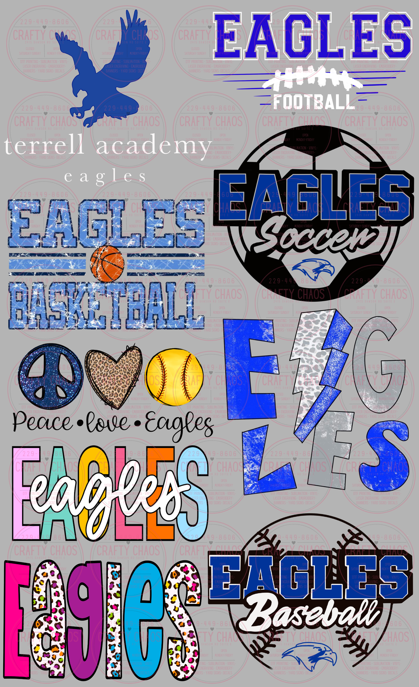 Spirit wear premade gang sheets