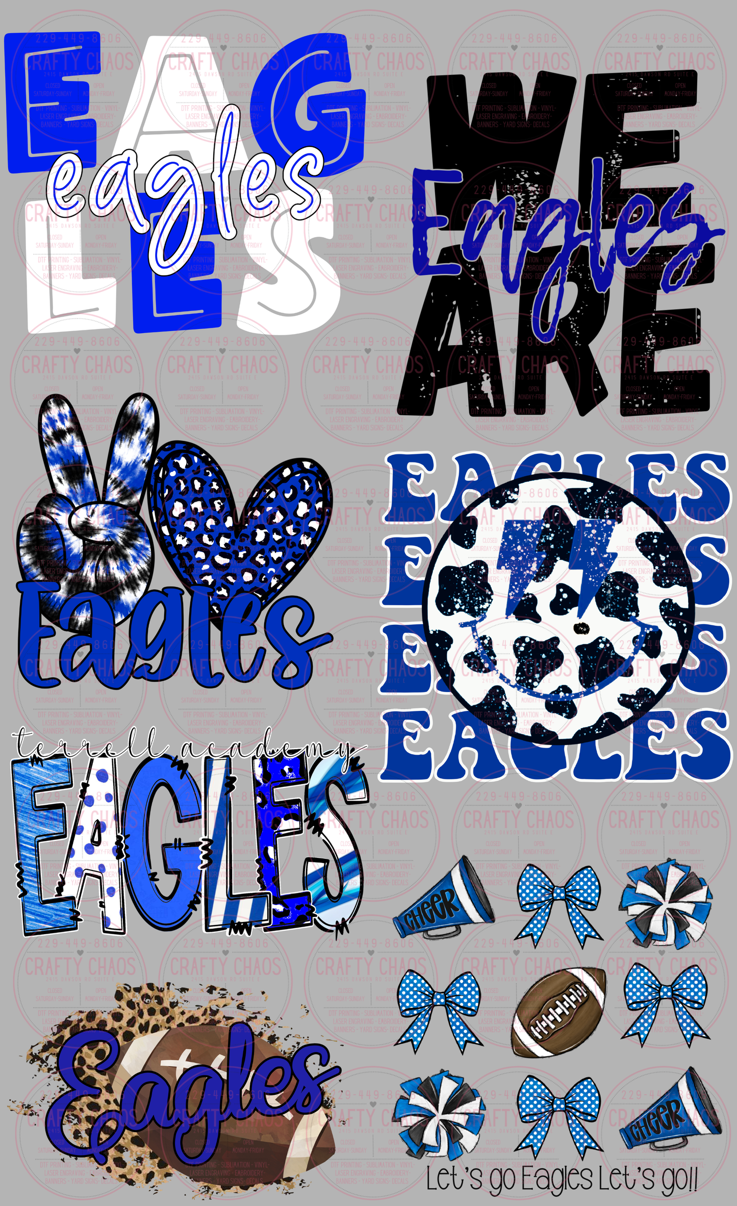 Spirit wear premade gang sheets