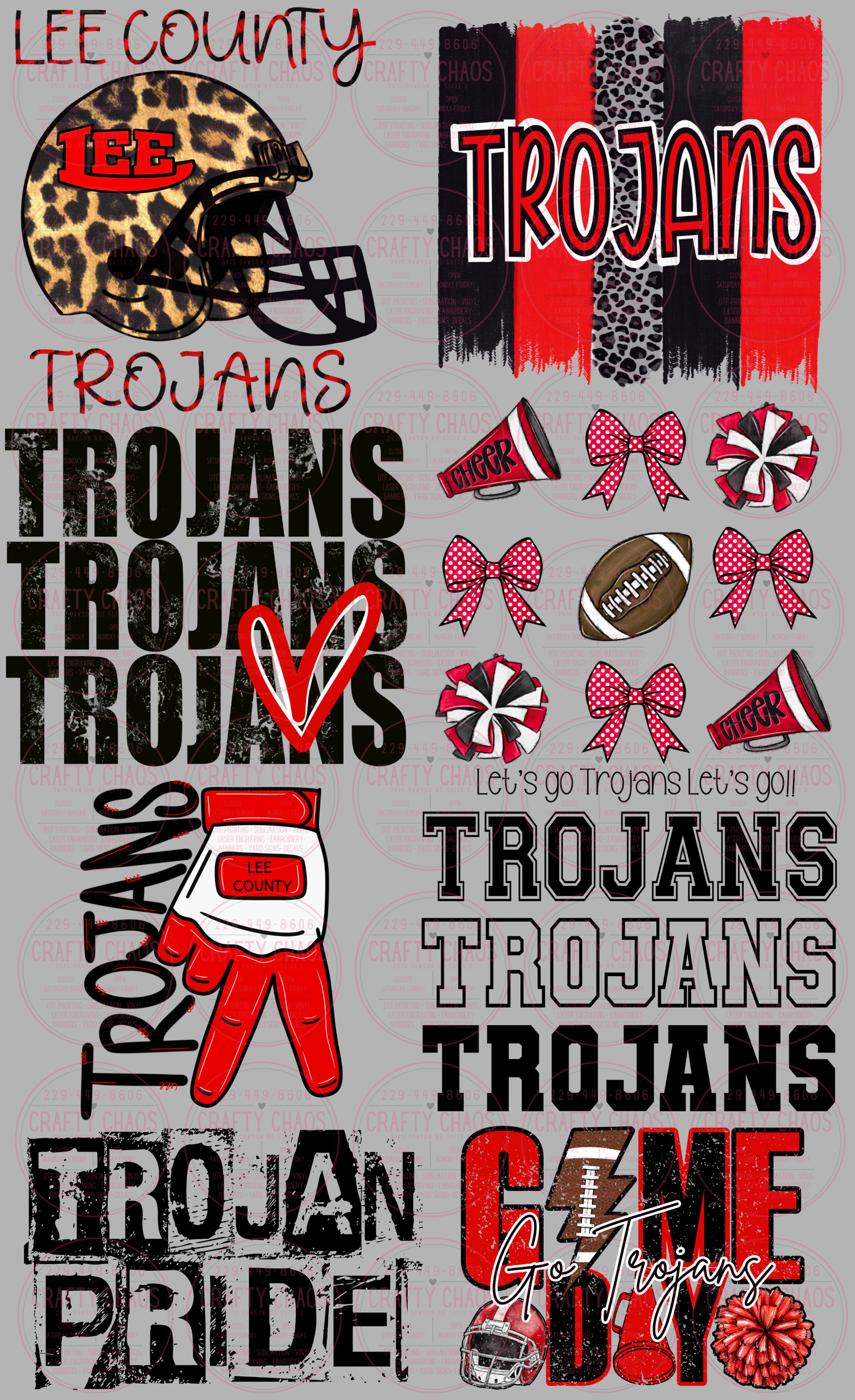 Spirit wear premade gang sheets