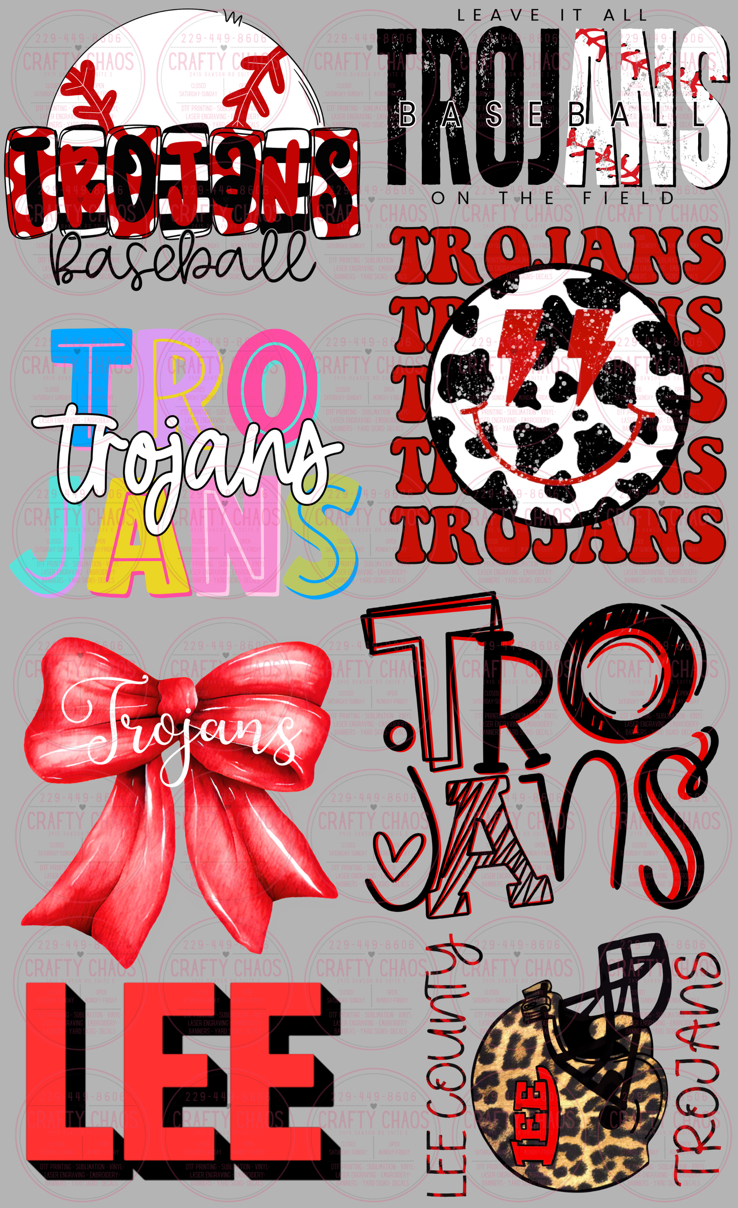 Spirit wear premade gang sheets