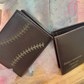 Engraved baseball stitch wallet