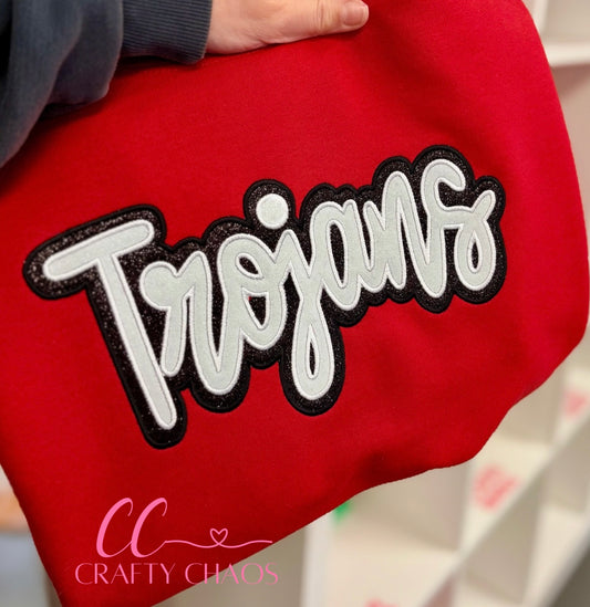 Trojan double appliqué sweatshirt