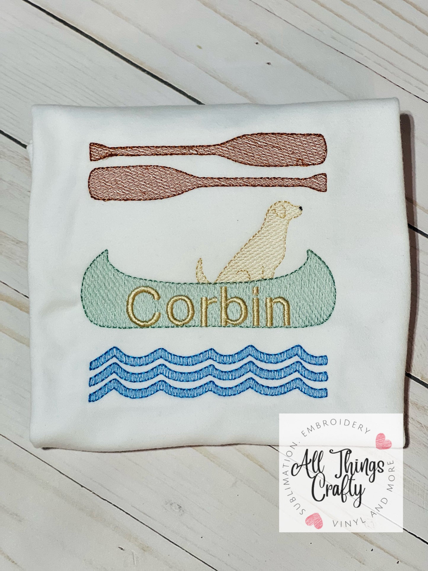 Lake days embroidered tee