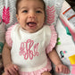 Ruffled baby bib
