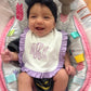 Ruffled baby bib