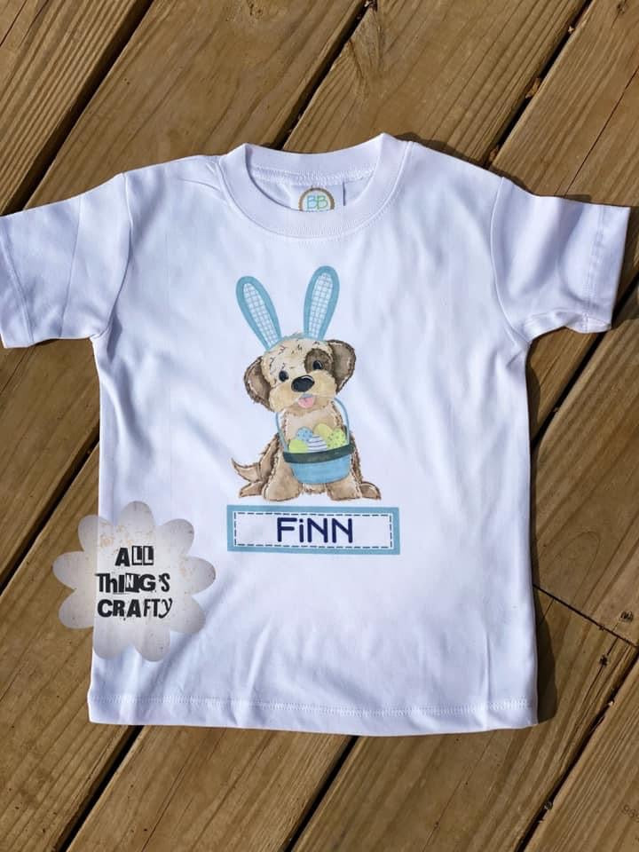 puppy Easter basket tee